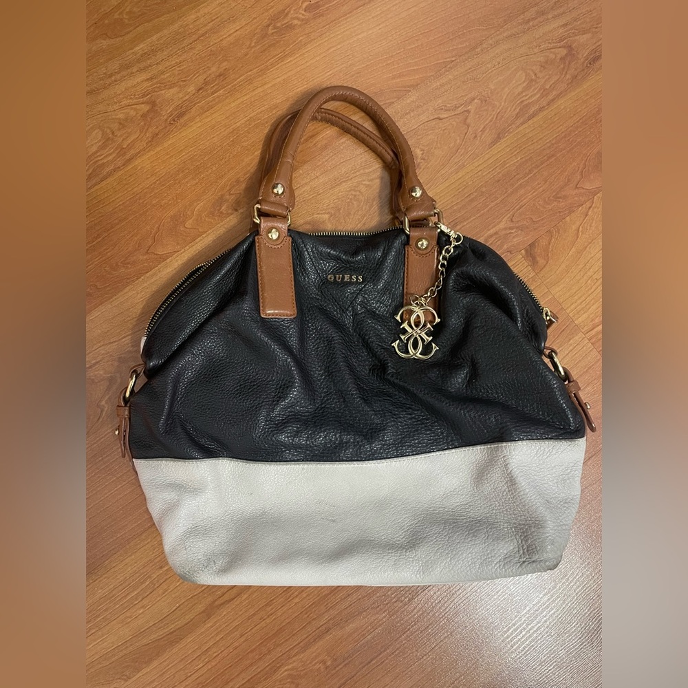 Guess Leather Two Tone Handbag